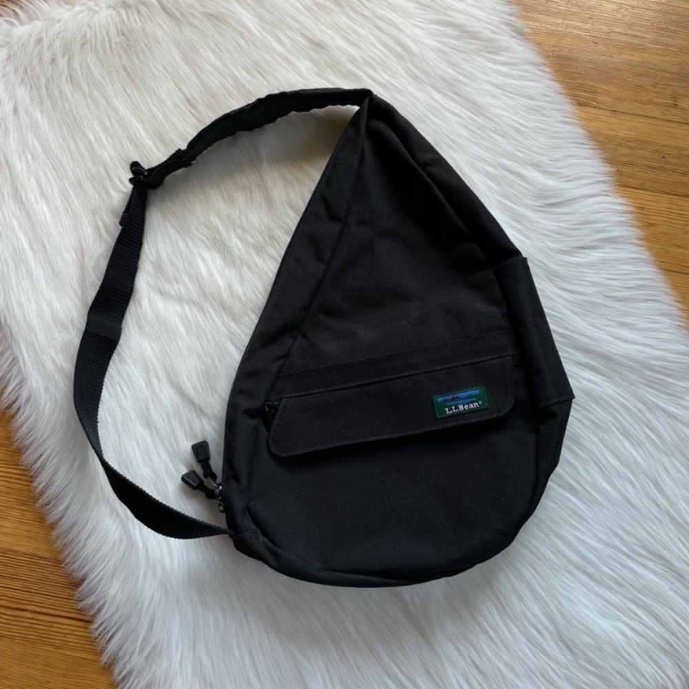 L.L. Bean x Ameribag black one shoulder backpack